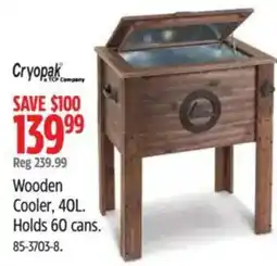 Canadian Tire Cryopak wooden cooler offer