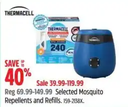 Canadian Tire Thermacell selected mosquito repellents and refills offer