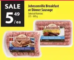 Co-op Johnsonville breakfast or dinner sausage offer