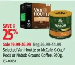 Canadian Tire Van Houtte or McCafe K-Cup Pods or Nabob Ground Coffee offer