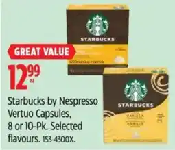 Canadian Tire Starbucks by Nespresso Vertuo Capsules offer
