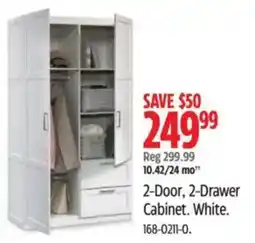 Canadian Tire 2-Door, 2-Drawer Cabinet. White. offer