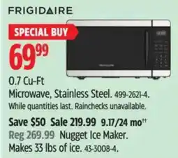 Canadian Tire Frigidaire microwave stainless steel offer