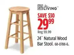 Canadian Tire for living 24" natural wood bar stool offer