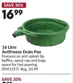 Princess Auto Antifreeze Drain Pan offer