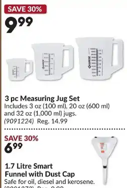 Princess Auto Groz measuring jug set offer