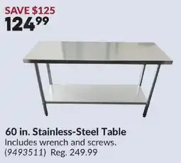Princess Auto Stainless-Steel Table offer