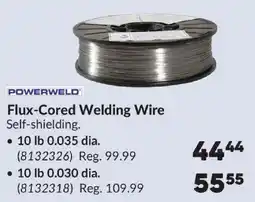 Princess Auto Powerweld flux-cored welding wire self-shielding offer