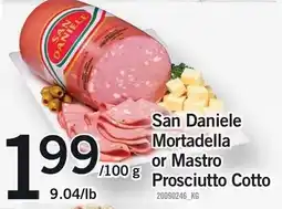 Loblaws San Daniele Mortadella or Mastro Prosciutto Cotto offer