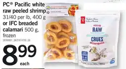 Loblaws pc pacific white raw peeled shrimp offer