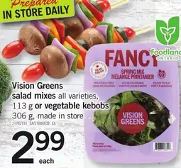 Loblaws Vision Greens salad mixes all varieties offer
