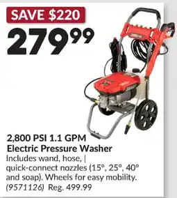 Princess Auto Electric Pressure Washer offer
