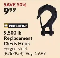 Princess Auto Powerfist replacement clevis hook offer