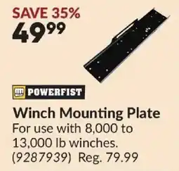 Princess Auto Powerfist winch mounting plate offer