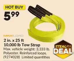 Princess Auto Maxload 10,000 lb Tow Strap offer