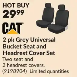 Princess Auto Cat 2 pk Grey Universal Bucket Seat and Headrest Cover Set offer
