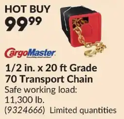 Princess Auto Cargomaster 1/2 in. x 20 ft Grade 70 Transport Chain offer