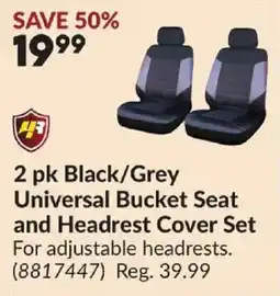 Princess Auto 4r Universal Bucket Seat and Headrest Cover Set offer