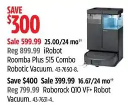 Canadian Tire iRobot Roomba Plus 515 Combo Robotic Vacuum offer