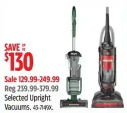 Canadian Tire Selected Upright Vacuums offer
