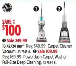Canadian Tire Hoover Carpet Cleaner Vacuum offer