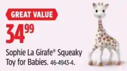 Canadian Tire Sophie La Girafe Squeaky Toy for Babies offer