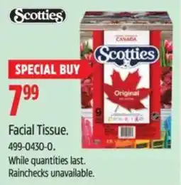 Canadian Tire Scotties facial tissue offer
