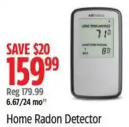 Canadian Tire Home Radon Detector offer