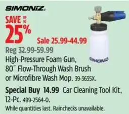 Canadian Tire Simoniz high-pressure foam gun offer