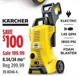 Canadian Tire Karcher electric foam blaster offer