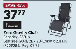Princess Auto Red Mountain Valley Zero Gravity Chair offer
