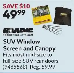 Princess Auto Roadie SUV Window Screen and Canopy offer