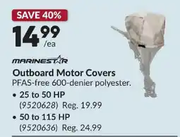Princess Auto Marinestar outboard motor covers offer