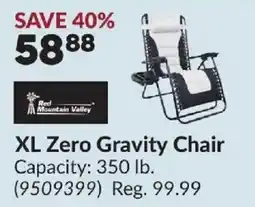 Princess Auto Red Mountain Valley XL Zero Gravity Chair offer