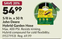 Princess Auto John Deere Hybrid Garden Hose offer