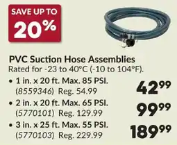 Princess Auto PVC Suction Hose Assemblies offer