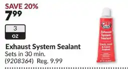 Princess Auto Jb weld exhaust system sealant offer