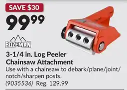 Princess Auto Bozeman 3-1/4 in. Log Peeler Chainsaw Attachment offer