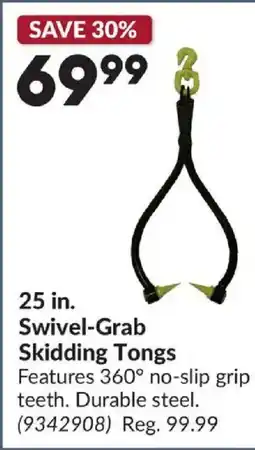 Princess Auto Swivel-Grab Skidding Tongs offer