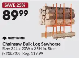 Princess Auto Forest Master Chainsaw Bulk Log Sawhorse offer