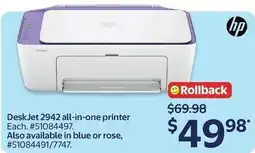 Walmart hp DeskJet 2942 all-in-one printer offer