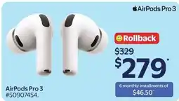 Walmart Apple AirPods Pro 3 offer