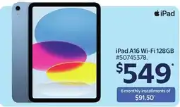 Walmart iPad A16 Wi-Fi 128GB offer