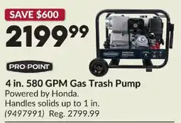 Princess Auto Pro Point 4 in. 580 GPM Gas Trash Pump offer
