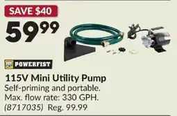 Princess Auto Powerfist 115V Mini Utility Pump offer