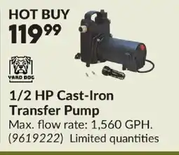 Princess Auto Yard Dog 1/2 HP Cast-Iron Transfer Pump offer