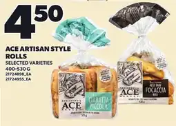 Loblaws Ace artisan style rolls offer