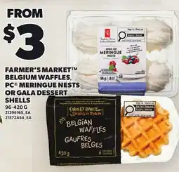 Loblaws Farmer's Market belgian waffles offer