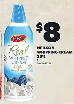 Loblaws Gay Lea real whipped cream light offer