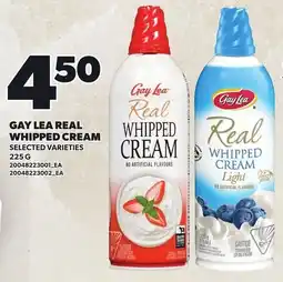 Loblaws Gay Lea real whipped cream offer